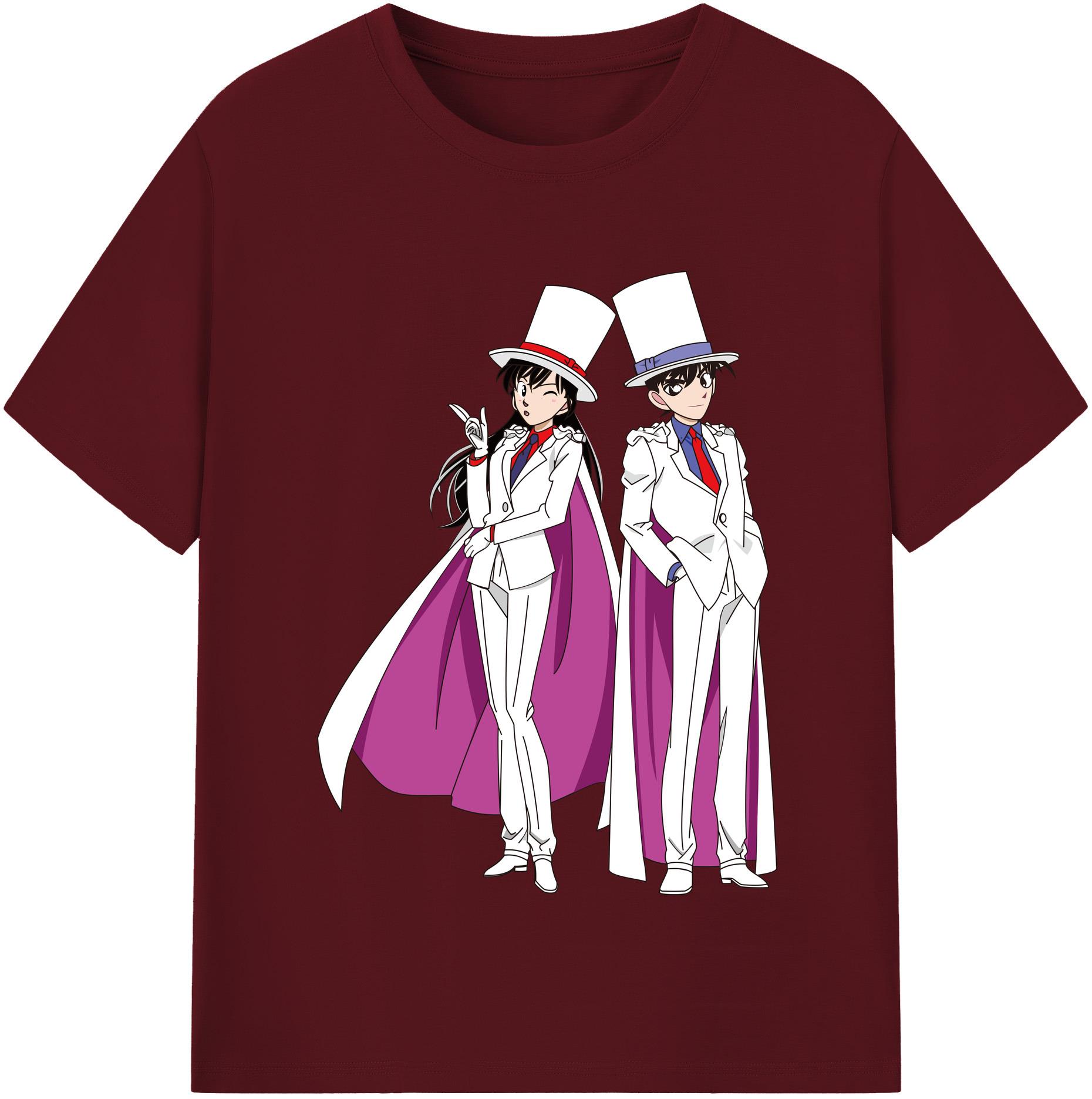 （画像用） 名探偵コナン くろば かいと Detective Conan Kuroba Kaito 綿100％半袖Tシャツ（フロントプリント）